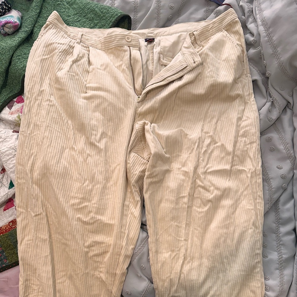 Women’s Cream Corduroy Pants